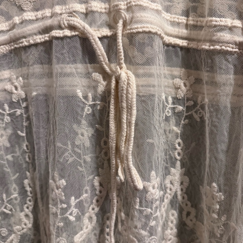 Lane Bryant Sheer Lace Cover-Up white crochet size 14/16 beach vacay hippie boho - Picture 7 of 13